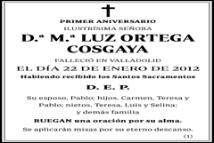 M.ª Luz Ortega Cosgaya